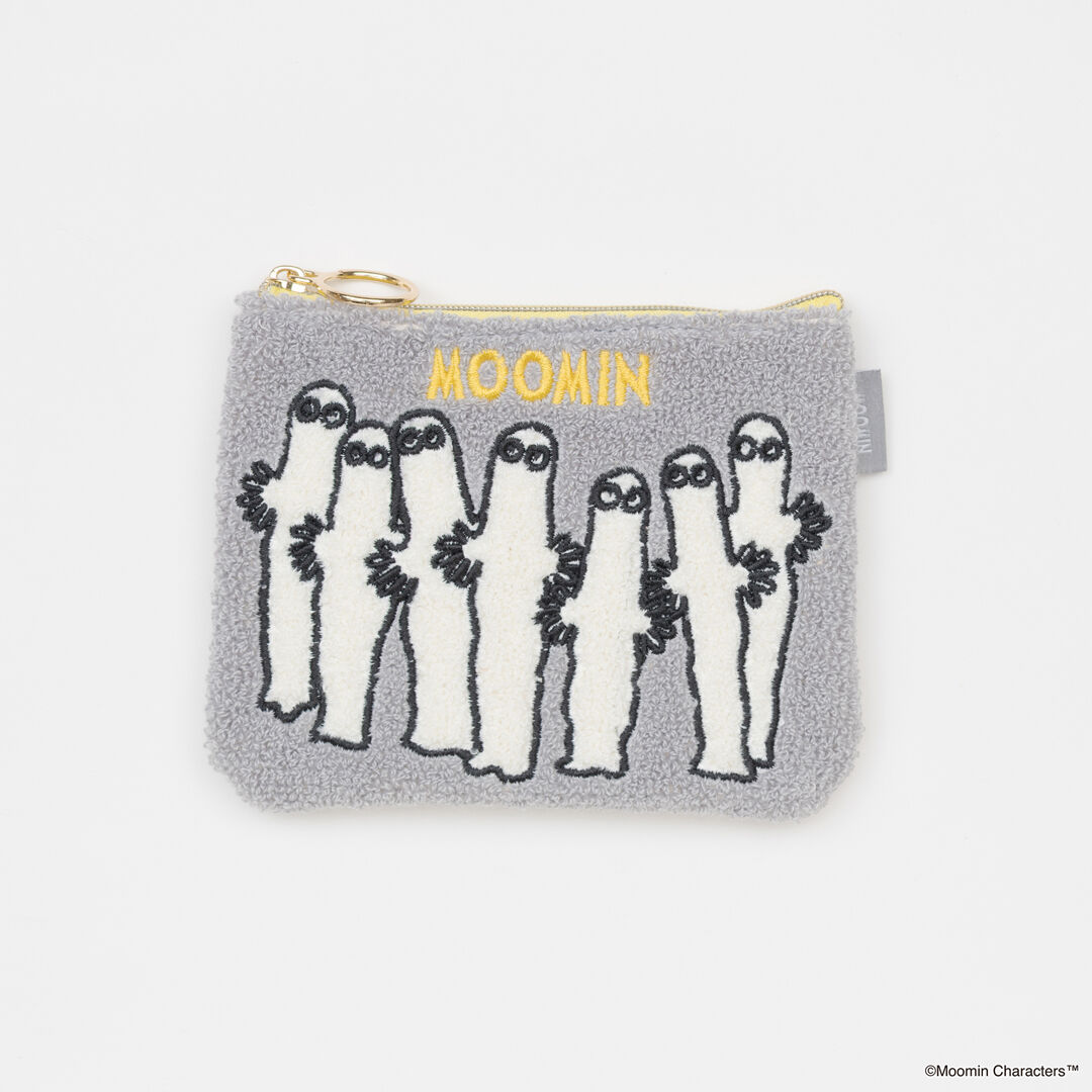 「MOOMIN サガラ刺繍ミニフラットポーチ」|ポーチ|