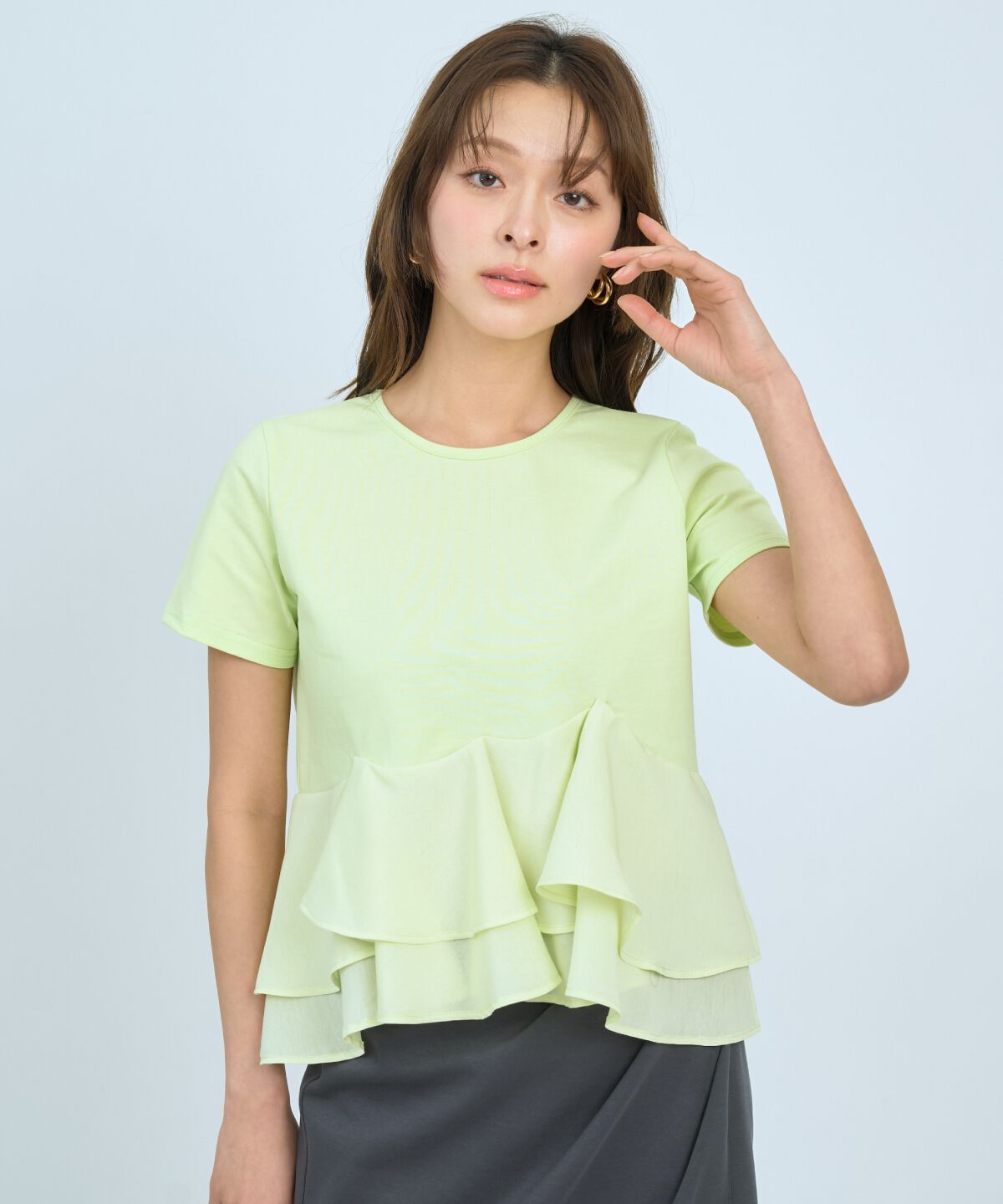 アンドクチュール「ペプラムカットトップス」|Tシャツ・カットソー|
