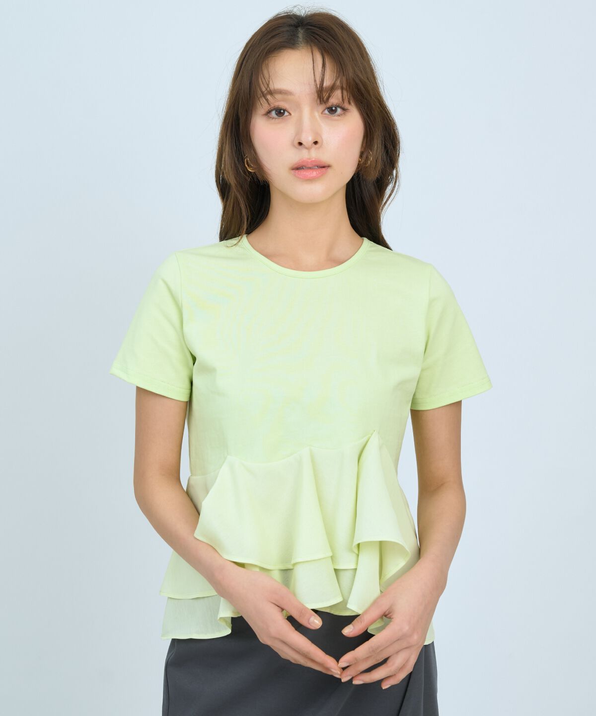 アンドクチュール「ペプラムカットトップス」|Tシャツ・カットソー|
