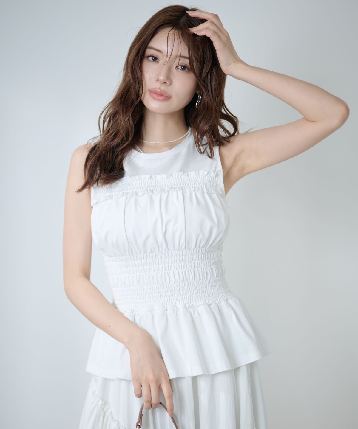 アンドクチュール「シャーリングカットプルオーバー」|Tシャツ・カットソー|オフ