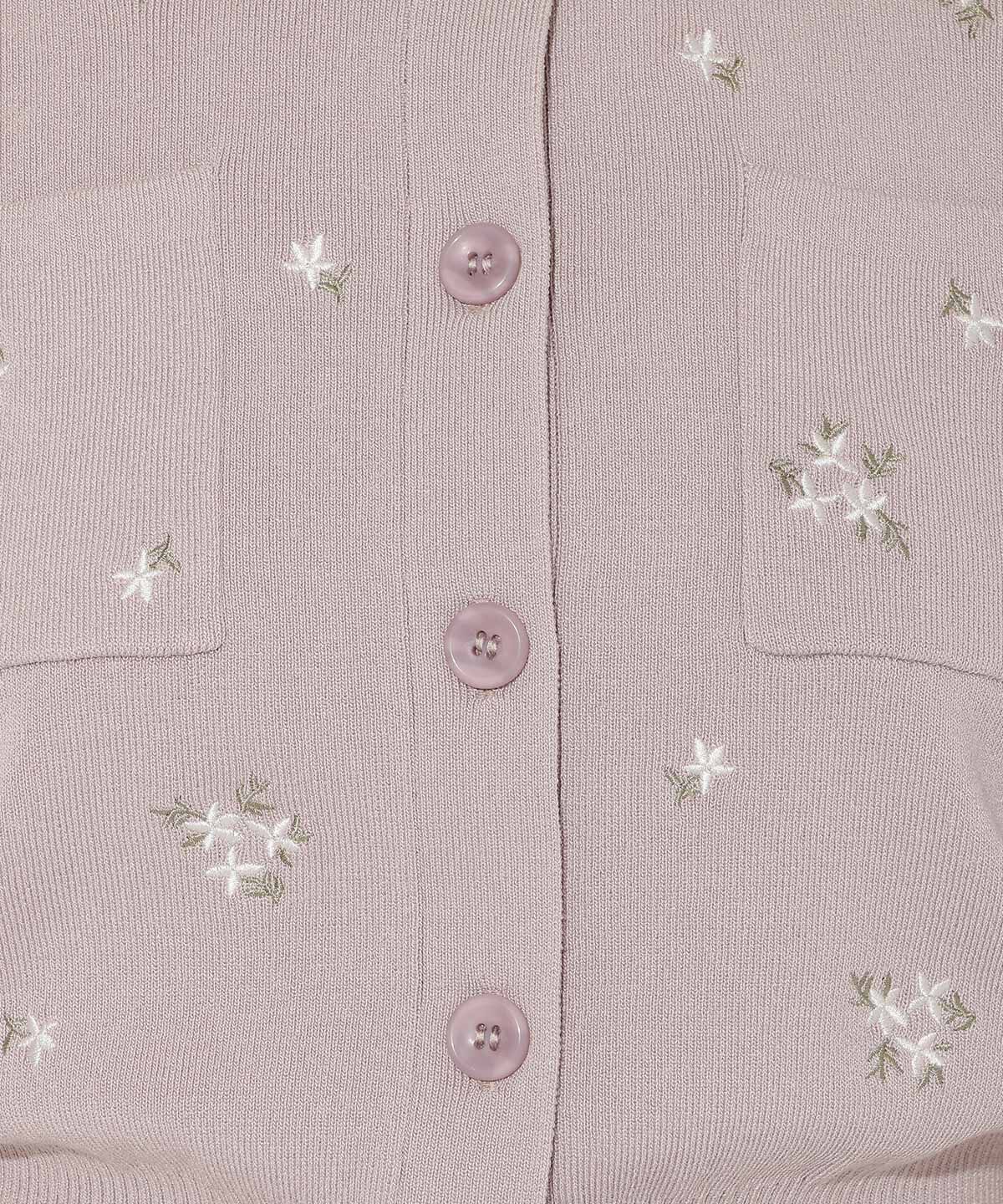 WILLSELECTION「小花刺繍タックスリーブカーディガン」|カーディガン|