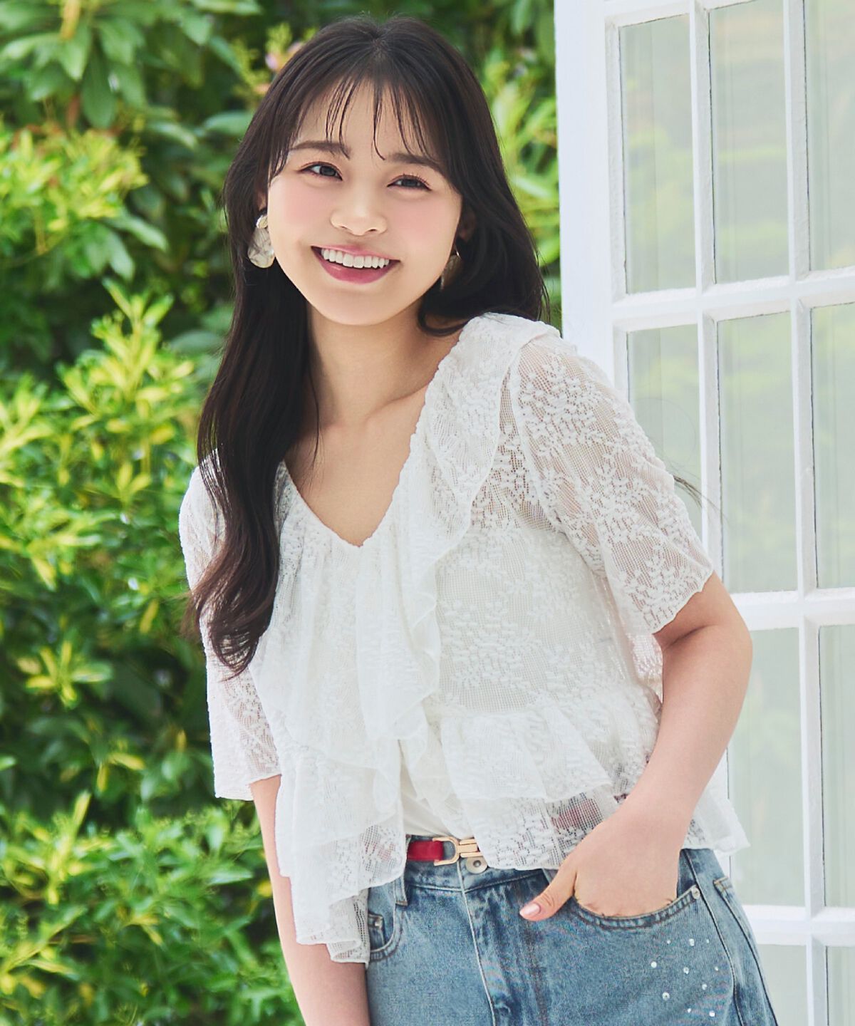 WILLSELECTION「レースラッフルフリルトップス」|Tシャツ・カットソー|