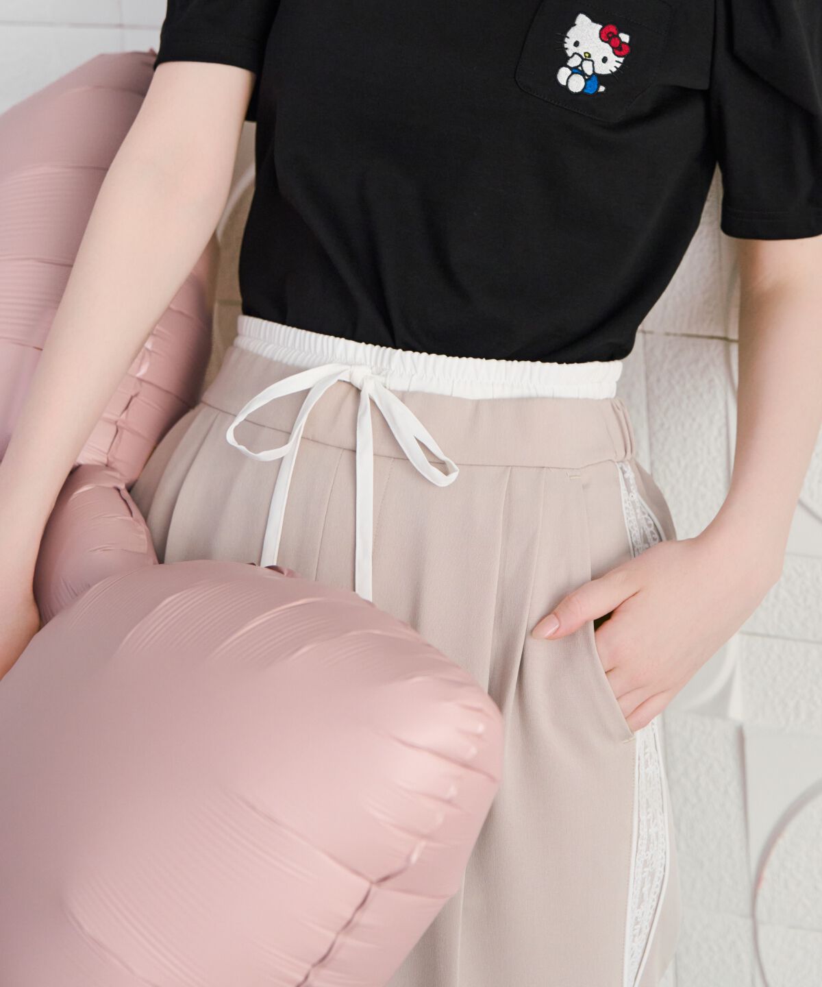 WILLSELECTION「サイドレースダブルウエストツータックパンツ」|その他|