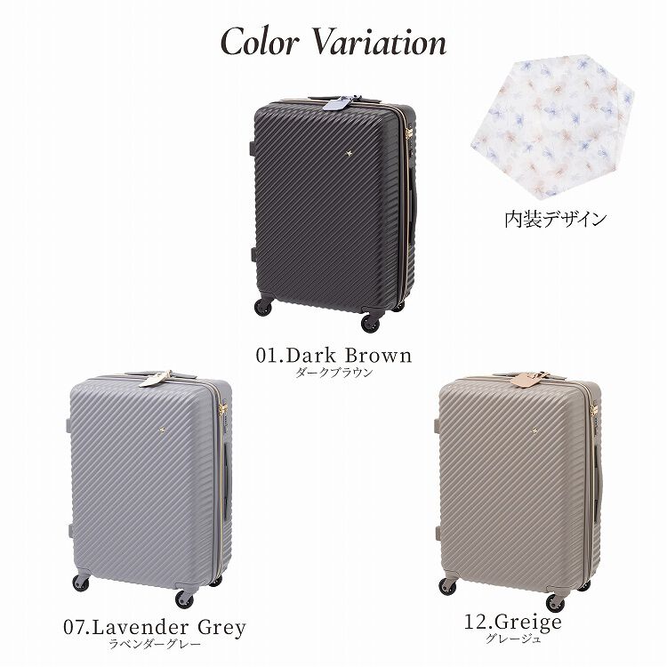 Jewelna Rose「HaNT&times;ジュエルナローズ コラボ スーツケース Mサイズ 06822」|キャリーケース|