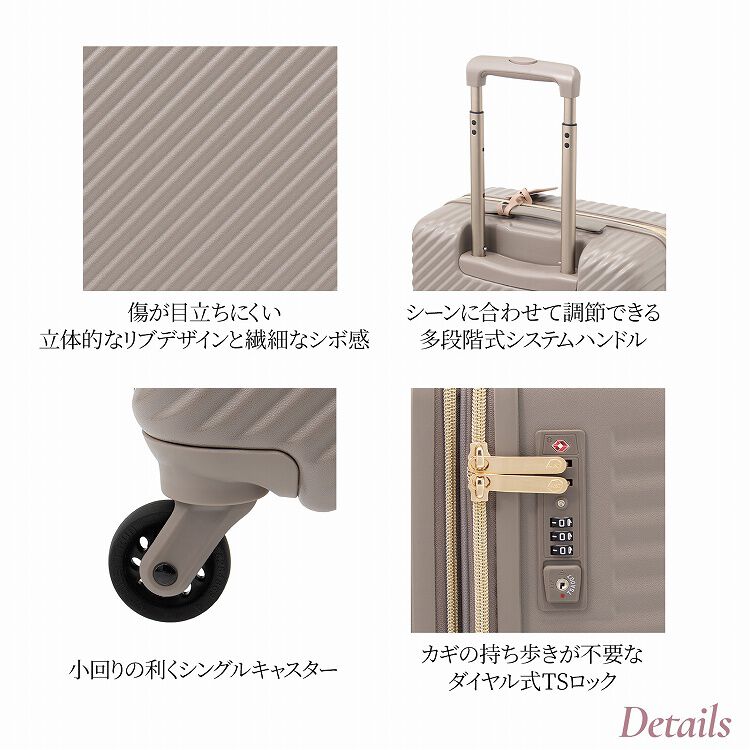 Jewelna Rose「HaNT&times;ジュエルナローズ コラボ スーツケース Mサイズ 06822」|キャリーケース|