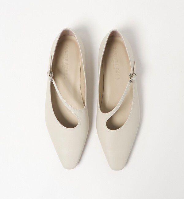 ODETTE E ODILE「ナナメストラップ フラット10&uarr;」|バレエシューズ|NATURAL