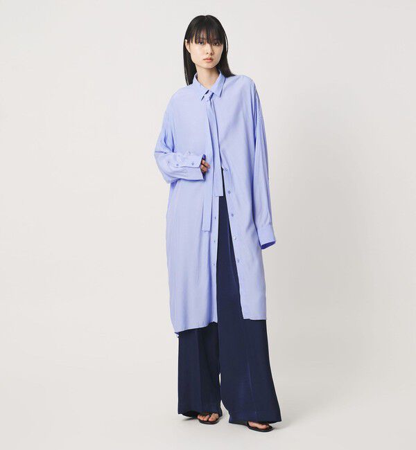 AEWEN MATOPH「＜AEWEN MATOPH＞ボウタイシャツワンピース ‐ ウォッシャブル ‐」|ワンピース|LT.BLUE