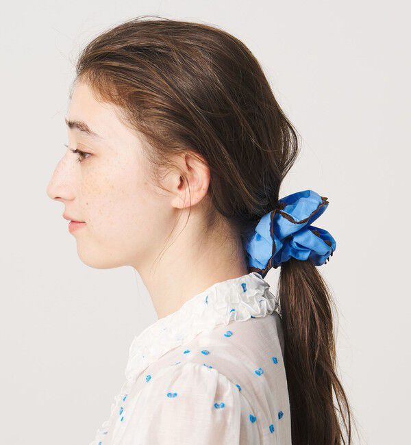 UNITED ARROWS「バイカラー パイピング シュシュ」|ヘアゴム・シュシュ|