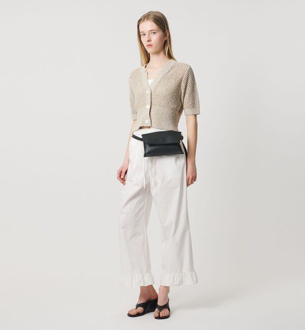 AEWEN MATOPH「＜AEWEN MATOPH＞ミックスヤーン ショートスリーブ カーディガン  BEIGE」|カーディガン|