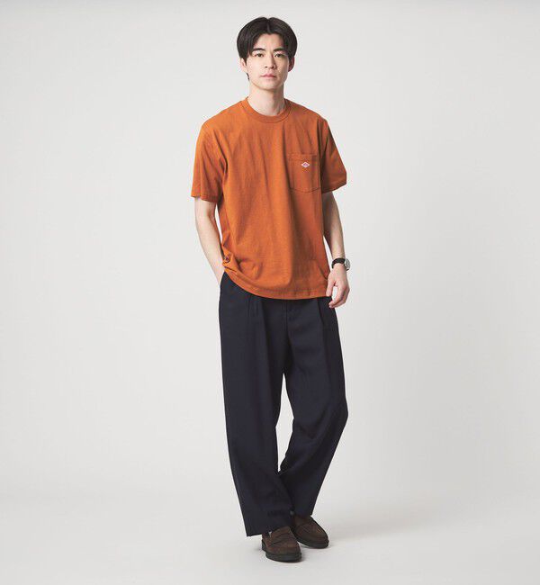 UNITED ARROWS green label relaxing「＜DANTON＞ロゴ ポケット ソリッド Tシャツ」|Tシャツ・カットソー|