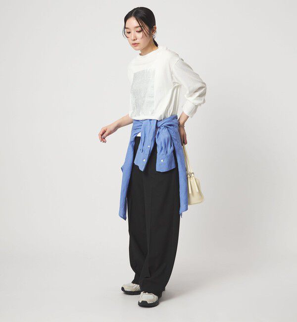 UNITED ARROWS green label relaxing「【WEB限定】＜at ease＞メタリックプリント ロングスリーブ カットソー」|Tシャツ・カットソー|