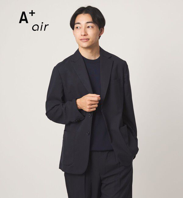 UNITED ARROWS green label relaxing「A+ air TWトロピカル 無地 2B リラックス 2P セットアップ ジャケット -ウォッシャブル・通気性-」|テーラードジャケット|NAVY