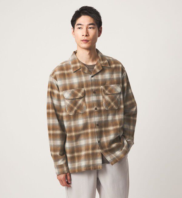 UNITED ARROWS green label relaxing「【別注】＜PENDLETON＞チェック オープンカラー 長袖 シャツ」|シャツ・ブラウス|