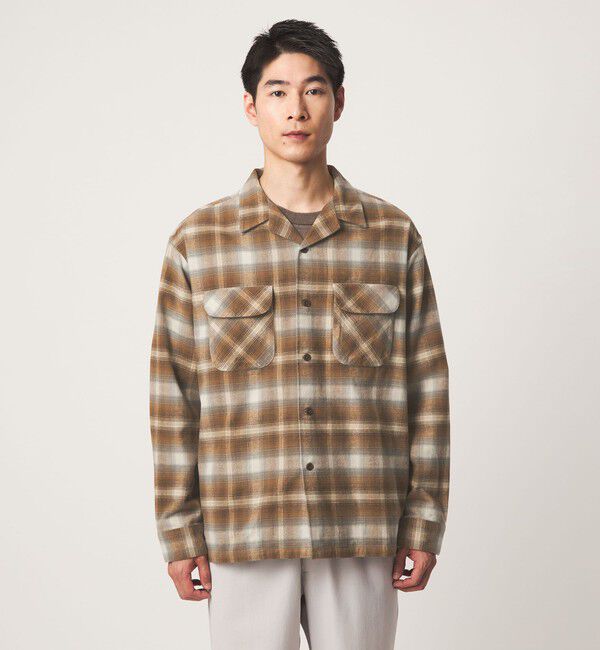 UNITED ARROWS green label relaxing「【別注】＜PENDLETON＞チェック オープンカラー 長袖 シャツ」|シャツ・ブラウス|