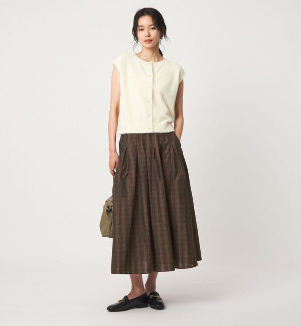 UNITED ARROWS green label relaxing「チェック タック フレア スカート」|フレア|