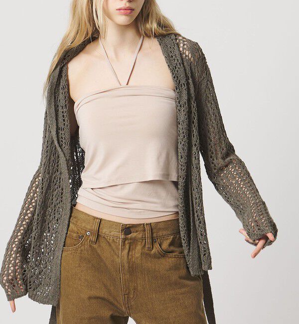 ATTISESSION「＜ATTISESSION＞ネックストラップ チューブトップ」|チューブトップ|BEIGE