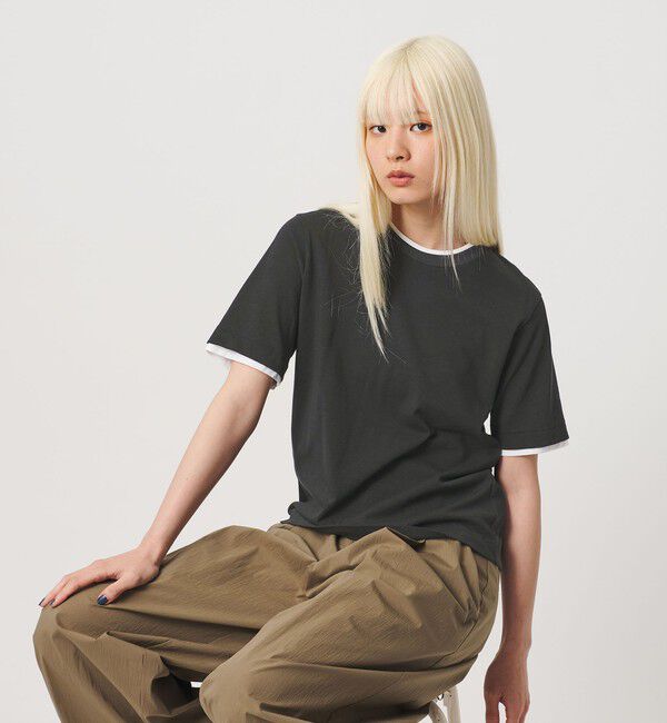 BEAUTY&YOUTH UNITED ARROWS「コットン レイヤード クルーネックTシャツ」|Tシャツ・カットソー|DK.GRAY