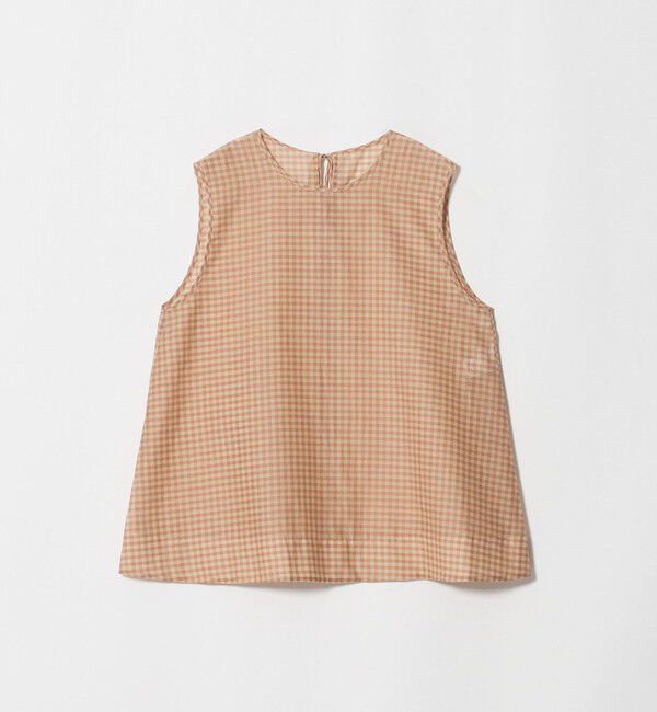 BEAUTY&YOUTH UNITED ARROWS「コットンシルク シアーチェック ノースリーブ ブラウス」|シャツ・ブラウス|