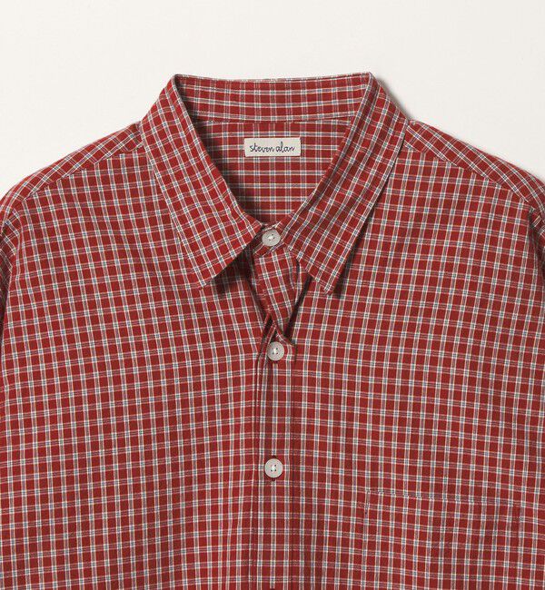 STEVEN ALAN「＜Steven Alan＞ オーガニックコットン ミニチェック リバースシーム シャツ LOOSE」|シャツ・ブラウス|
