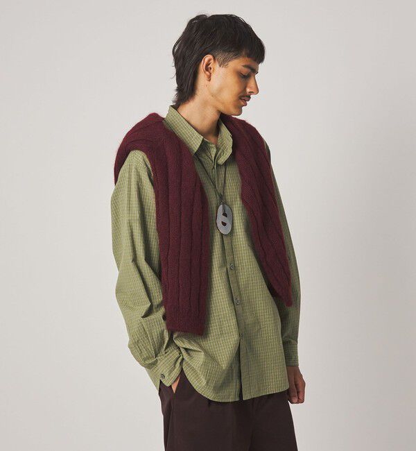STEVEN ALAN「＜Steven Alan＞ オーガニックコットン ミニチェック リバースシーム シャツ LOOSE」|シャツ・ブラウス|