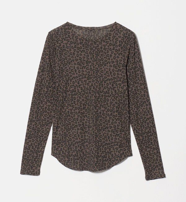 BEAUTY&YOUTH UNITED ARROWS「コットン レオパードプリント ロングスリーブ シアーカットソー」|Tシャツ・カットソー|