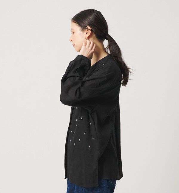 BEAUTY&YOUTH UNITED ARROWS「コットンクレープ ビーズ エンブロイダリー シャツ」|シャツ・ブラウス|