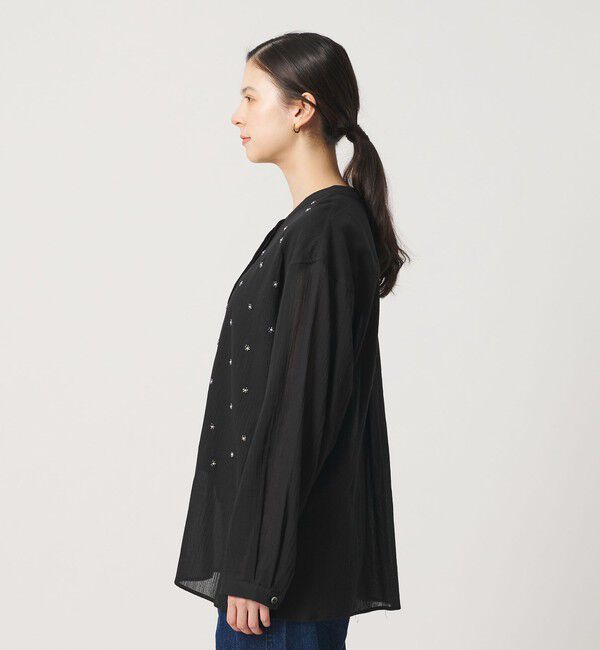 BEAUTY&YOUTH UNITED ARROWS「コットンクレープ ビーズ エンブロイダリー シャツ」|シャツ・ブラウス|
