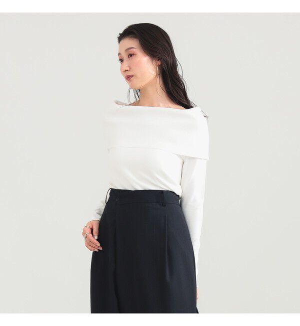 Demi-Luxe BEAMS 「オフショルダー プルオーバーニット」|ニット・セーター|