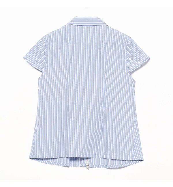 Ray BEAMS 「ストライプ ジップ シャツ ハーフスリーブ」|シャツ・ブラウス|
