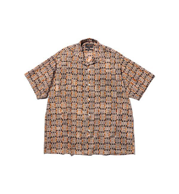 BEAMS PLUS「Open Collar Block Print ③」|シャツ・ブラウス|