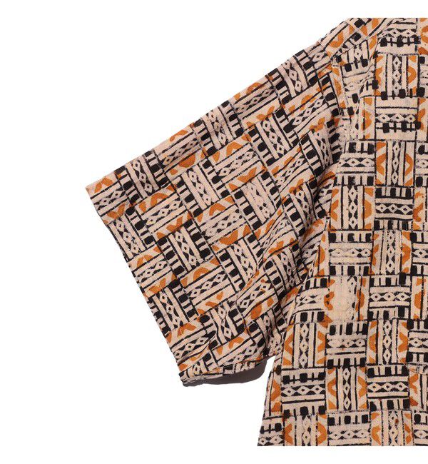 BEAMS PLUS「Open Collar Block Print ③」|シャツ・ブラウス|