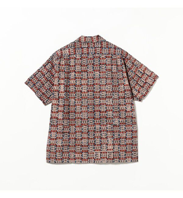 BEAMS PLUS「Open Collar Block Print ③」|シャツ・ブラウス|