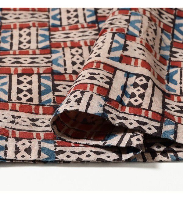 BEAMS PLUS「Open Collar Block Print ③」|シャツ・ブラウス|
