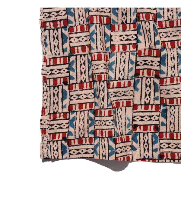 BEAMS PLUS「Open Collar Block Print ③」|シャツ・ブラウス|