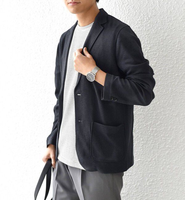 SHIPS any「SHIPS any:〈洗濯機可能〉サマー ニット ジャケット 26SS◇」|テーラードジャケット|