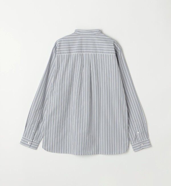 SHIPS any「SHIPS any:〈洗濯機可能〉ストライプ / ソリッド リラックス バンドカラー シャツ 26AW◆」|シャツ・ブラウス|