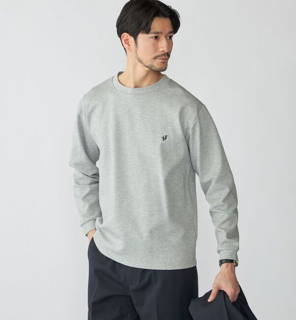 SHIPS「【WEB限定】SHIPS:〈抗菌防臭〉ワンポイントロゴ ハイゲージバーズアイ ダブルフェイス 長袖Tシャツ」|Tシャツ・カットソー|