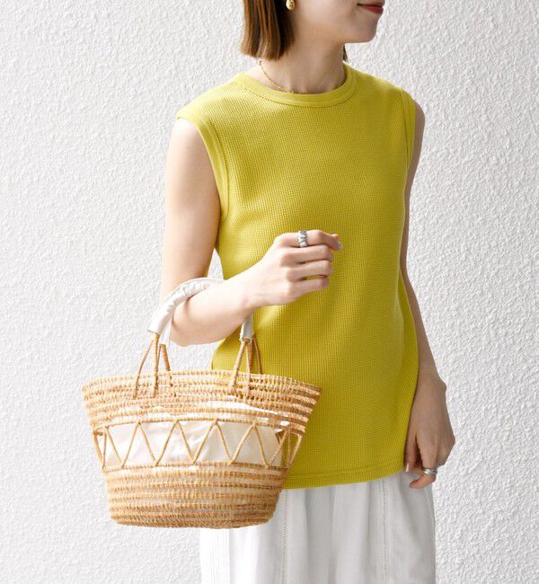 SHIPS any「SHIPS any:〈洗濯機可能〉ワッフル ヘンリーネック 2WAY ノースリーブ TEE」|タンクトップ|