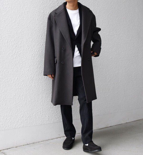 SHIPS any「SHIPS any: PURE WOOL MELTON ダブル チェスターコート 25AW◇」|チェスターコート|