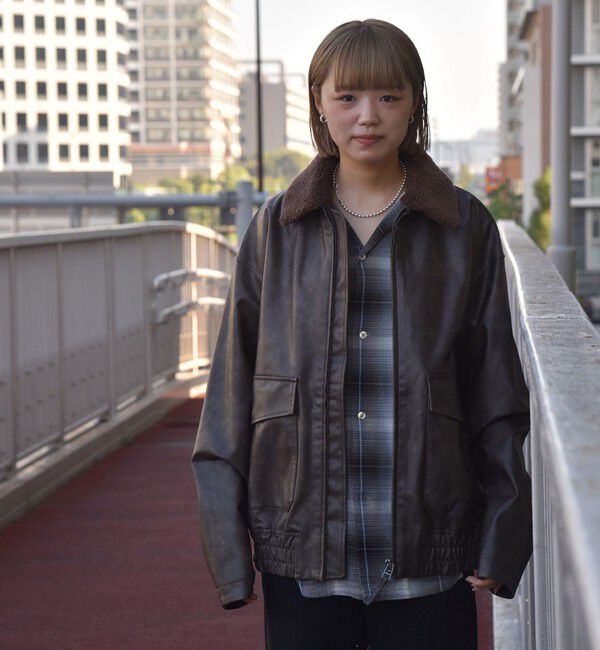 SHIPS「City Ambient Products: フライト ジャケット」|ブルゾン・スタジャン|