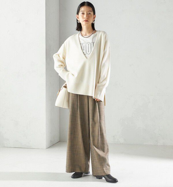 SHIPS for women「〈手洗い可能〉ウール カシミヤ Vネック プルオーバー」|ニット・セーター|