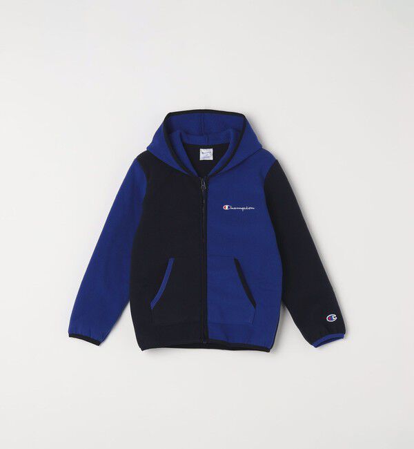 SHIPS any「Champion:〈洗濯機可能〉フリース ジップ フード ジャケット<KIDS>」|ブルゾン・スタジャン|ネイビー