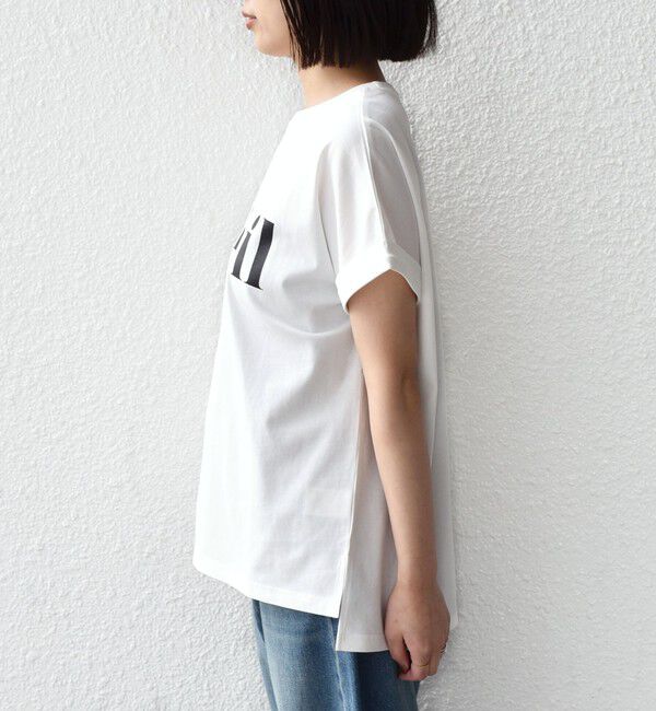 SHIPS Colors 「【一部WEB限定】SHIPS Colors:〈接触冷感・UVカット〉ビッグロゴ ドルマン Tシャツ◇」|Tシャツ・カットソー|