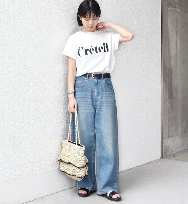 SHIPS Colors 「【一部WEB限定】SHIPS Colors:〈接触冷感・UVカット〉ビッグロゴ ドルマン Tシャツ◇」|Tシャツ・カットソー|