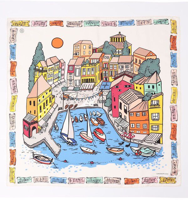 TOMORROWLAND GOODS「ATELIER TOMORROW BEACH シルクスカーフ」|バンダナ・スカーフ|