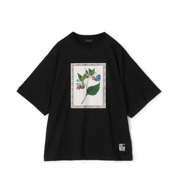 CABaN「スビンコットン FLOWER Tシャツ」|Tシャツ・カットソー|18 ブラック系