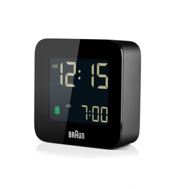 HIROB「BRAUN DIGITAL ALARM CLOCK BLACK BC08B」|クロック・置時計|ブラック