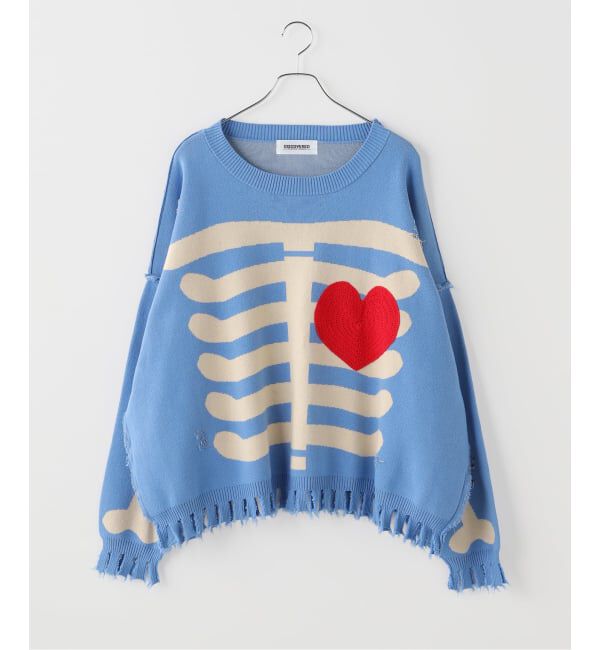 JOINT WORKS「DISCOVERED / ディスカバード COTTON BONE KNIT」|ニット・セーター|ブルー A