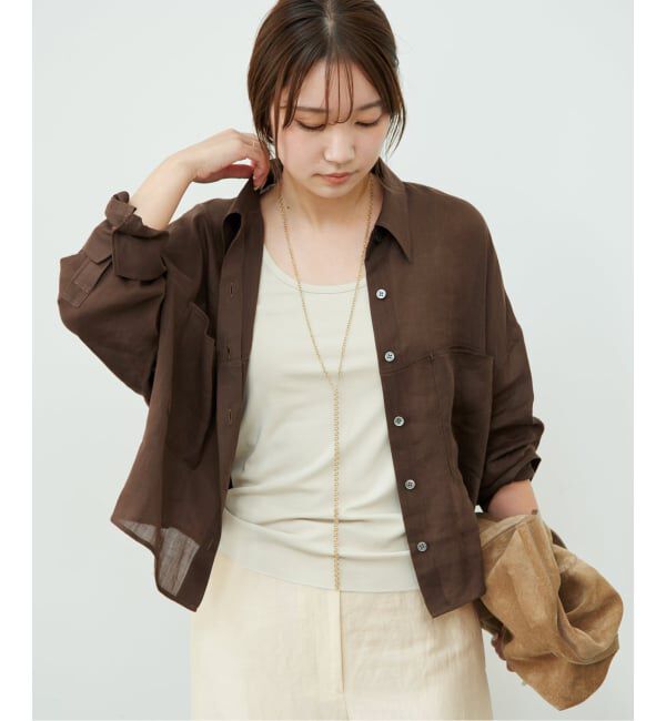 Plage「《追加》RAMIE LYOCELL CROPPED シャツ 2」|シャツ・ブラウス|