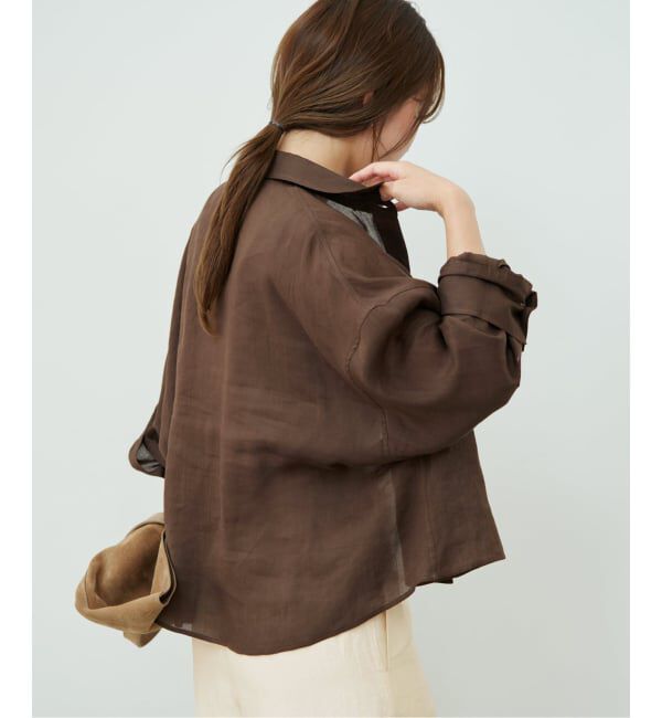 Plage「《追加》RAMIE LYOCELL CROPPED シャツ 2」|シャツ・ブラウス|